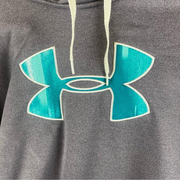 Under Armour Gray Green Storm Cold Gear Hoodie Sweatshirt XL - Picture 8 of 8